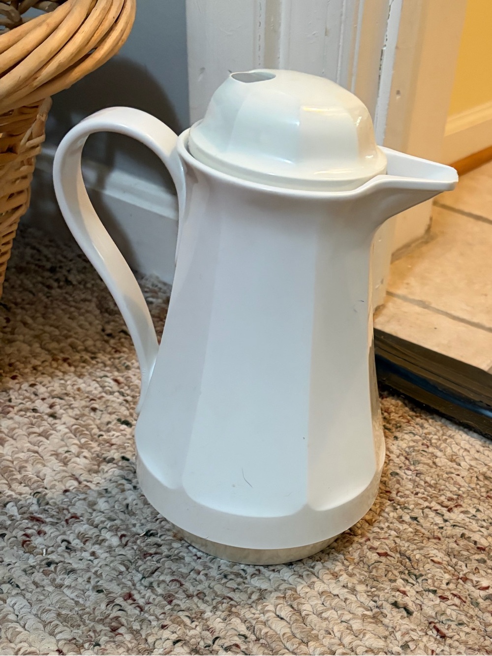 vintage Thermos White Insulated Coffee Carafe Lid Insert